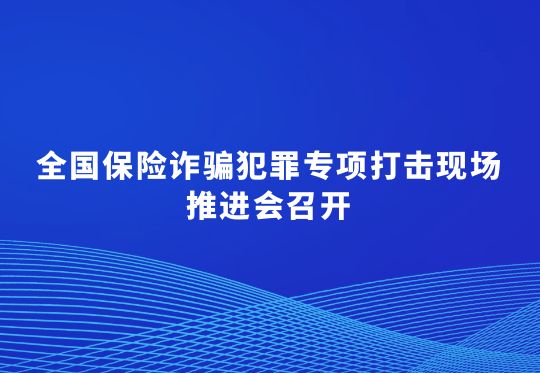 全国保险诈骗犯罪专项打击现场推进会召开